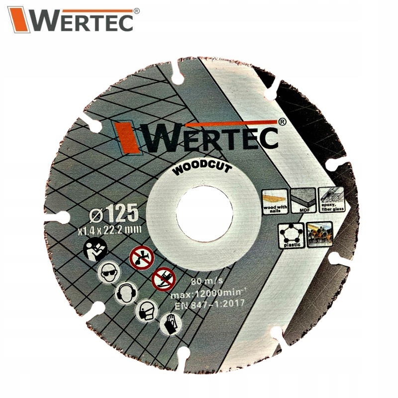 

Tarcza węglikowa do cięcia drewna 125x22,2 Wertec