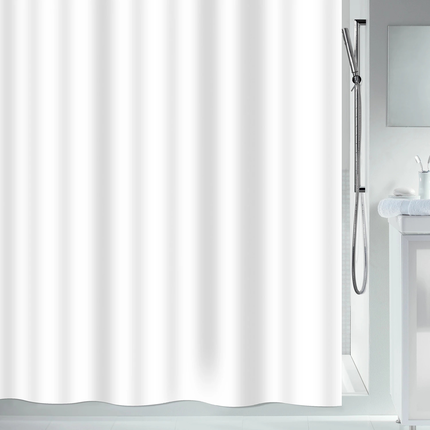 Spirella sprchový záves Securitas, biely, 180 x 180 cm, polyester