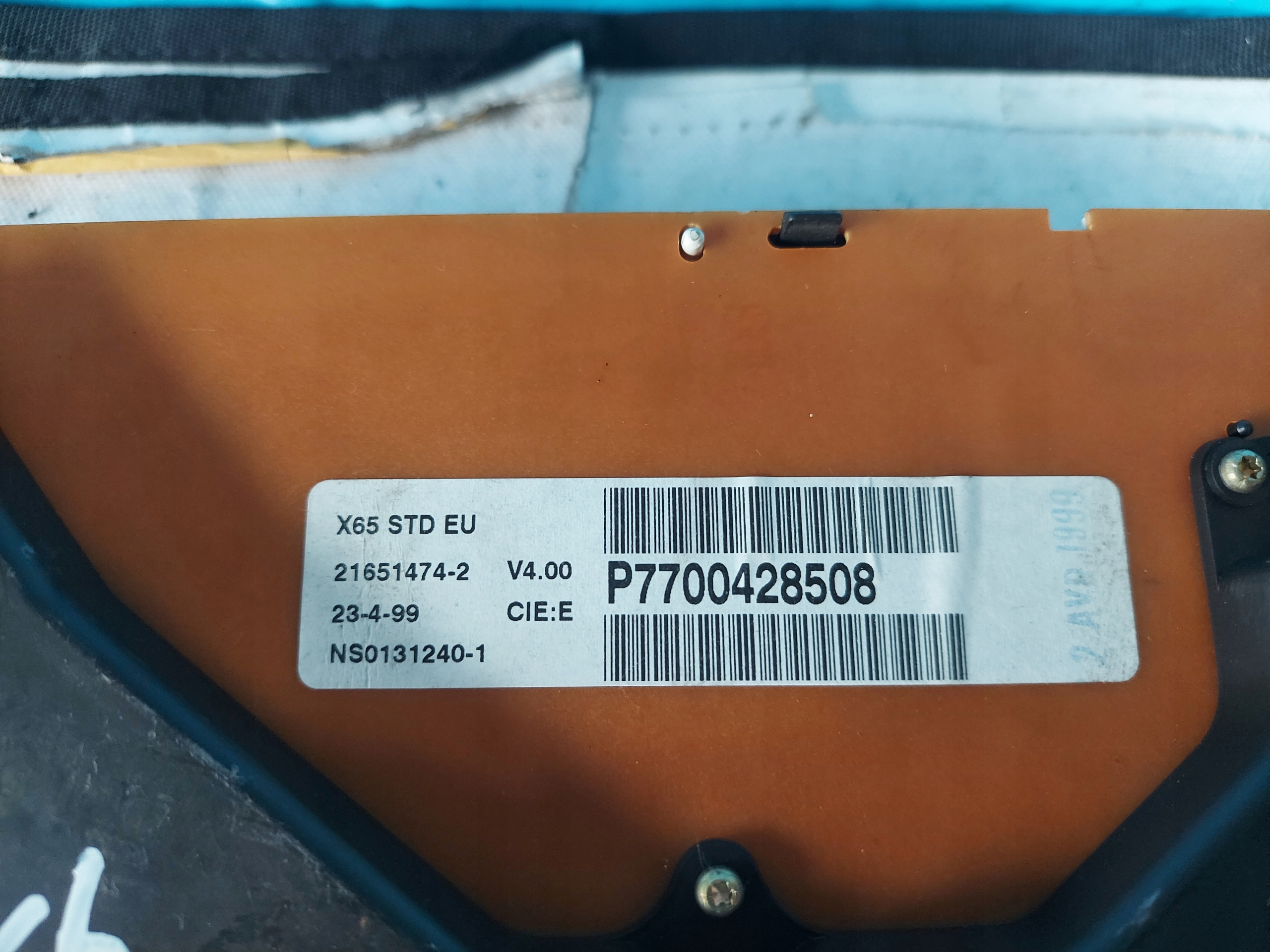 dials clock CLIO II 1.2 B P7700428508