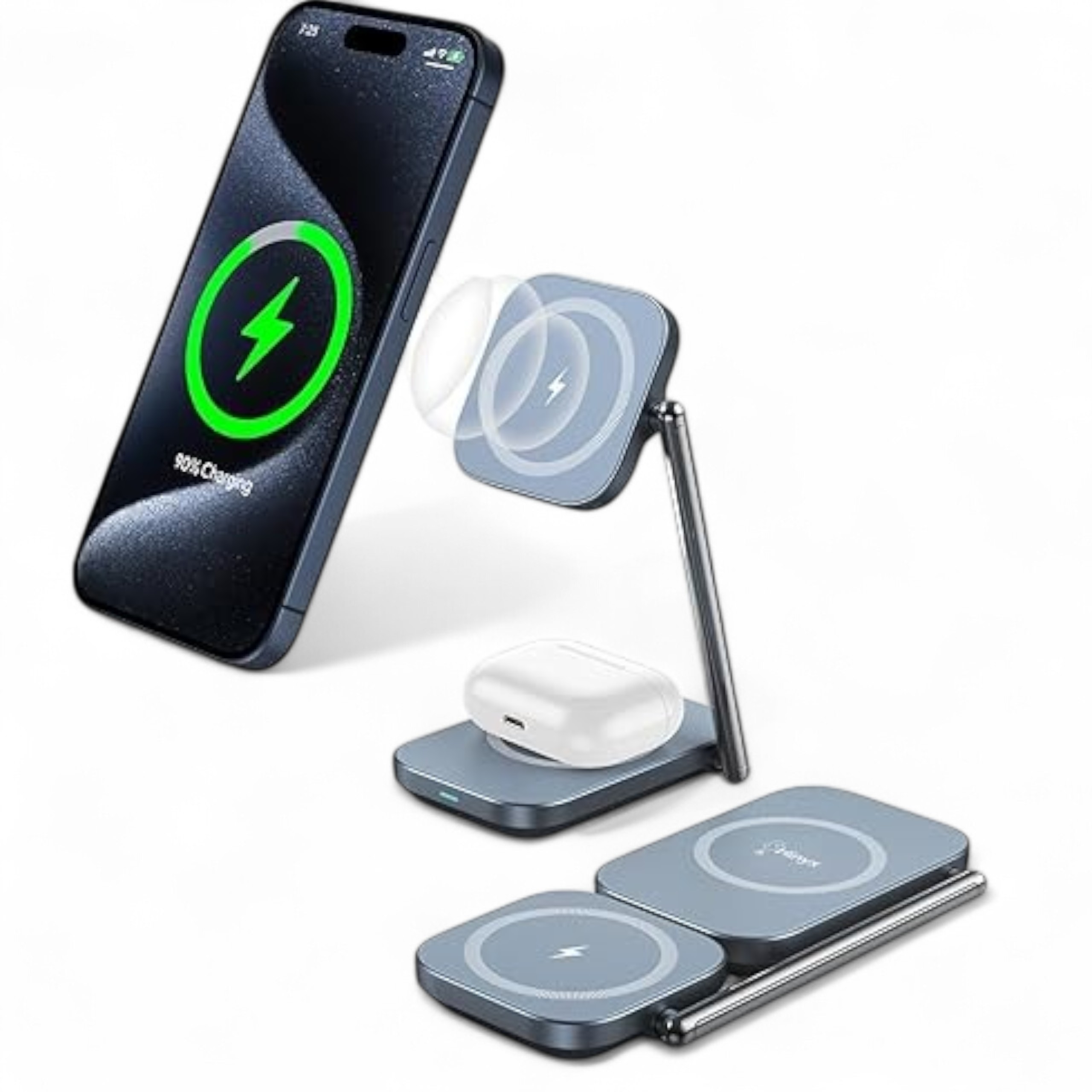 Szybka Ładowarka, Bezprzewodowa Składana 2W1 Idealna Na Podróże 2025!