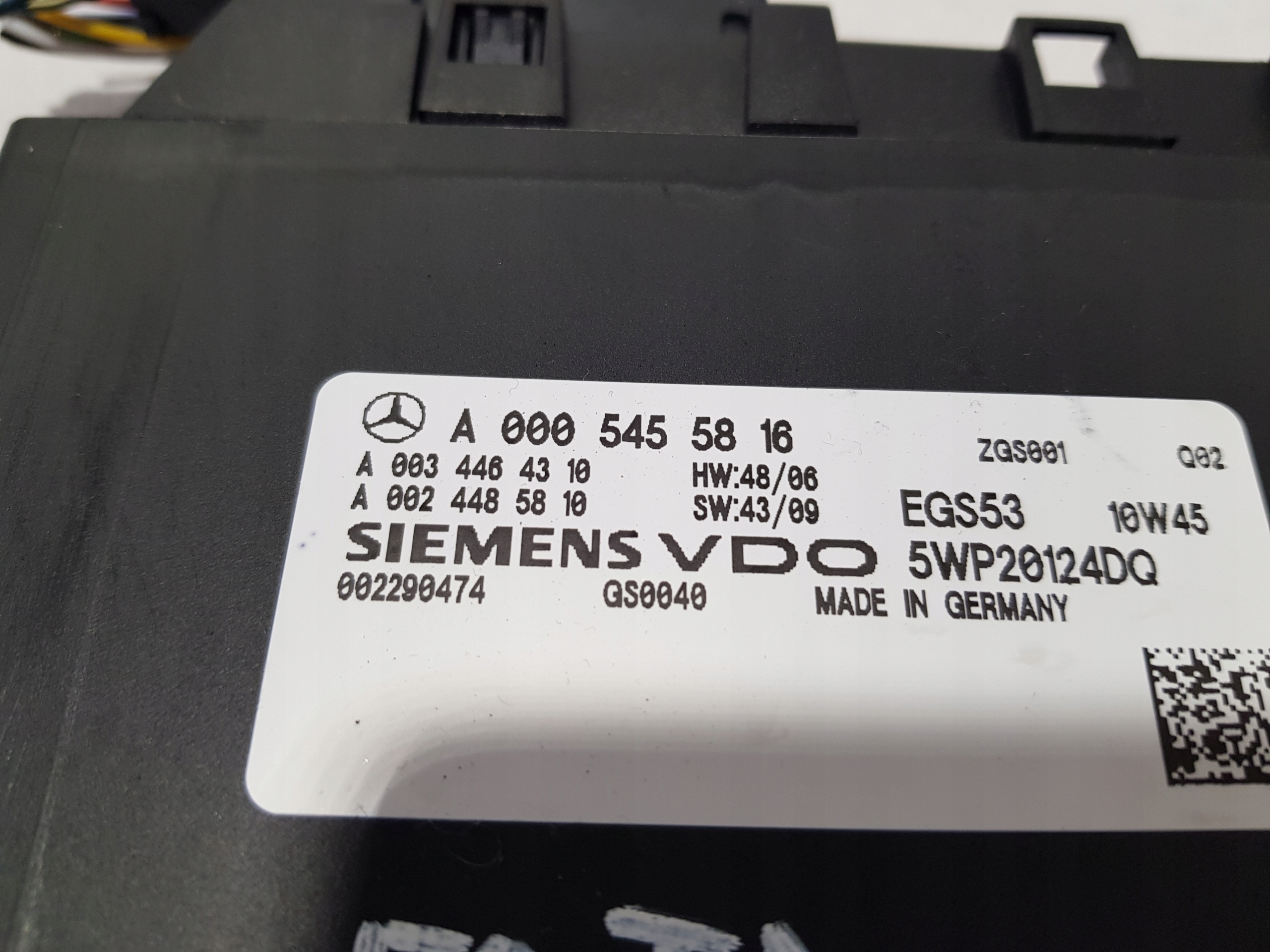 module control unit gearboxes MERCEDES W207 W212 0005455816