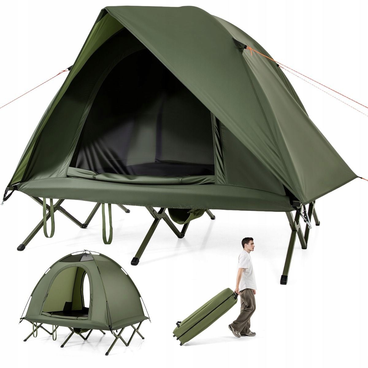 Namiot 2 osobowy kempingowy z łóżkiem 194 x 164 x 160 cm