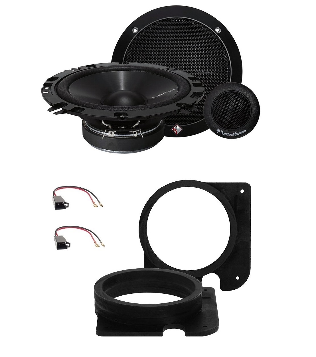 Automobilové reproduktory 165 mm Vw Golf 3 Vento Rockford Fosgate R165-S Dystanse