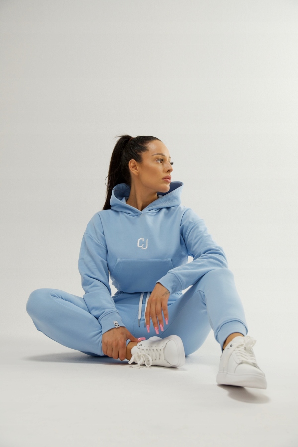 Tepláková souprava Cj Wear modrá bavlna s výšivkou velikost S Pro Páry