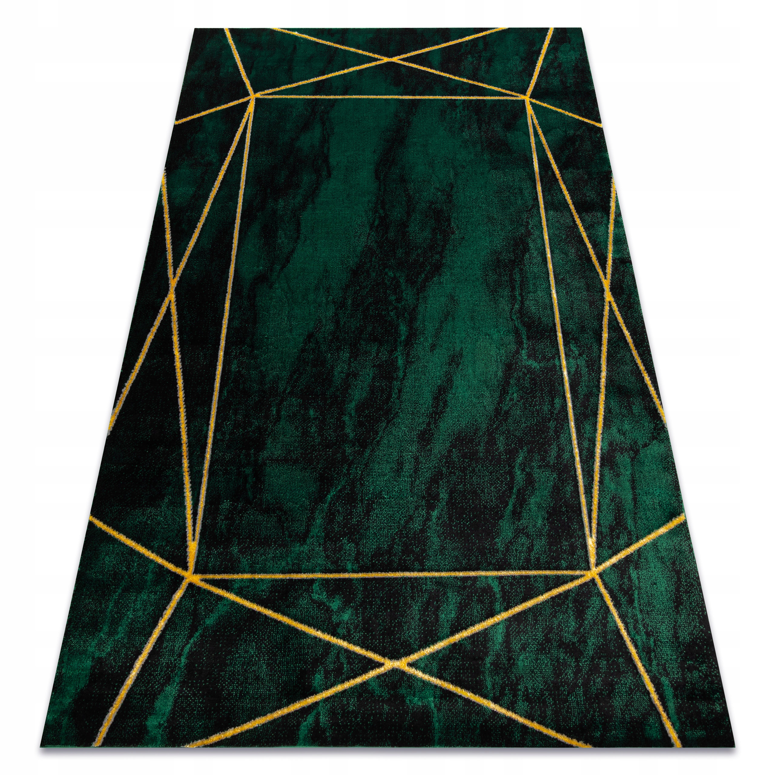 Exkluzivní Koberec Do Obývacího Pokoje Glamour Marmur Geometrický zeleň 160 x 220 cm