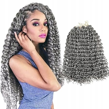 Syntetické vlasy pro prodlužování, kroucené kadeře afroloky 6 x 12 kusů 45 cm