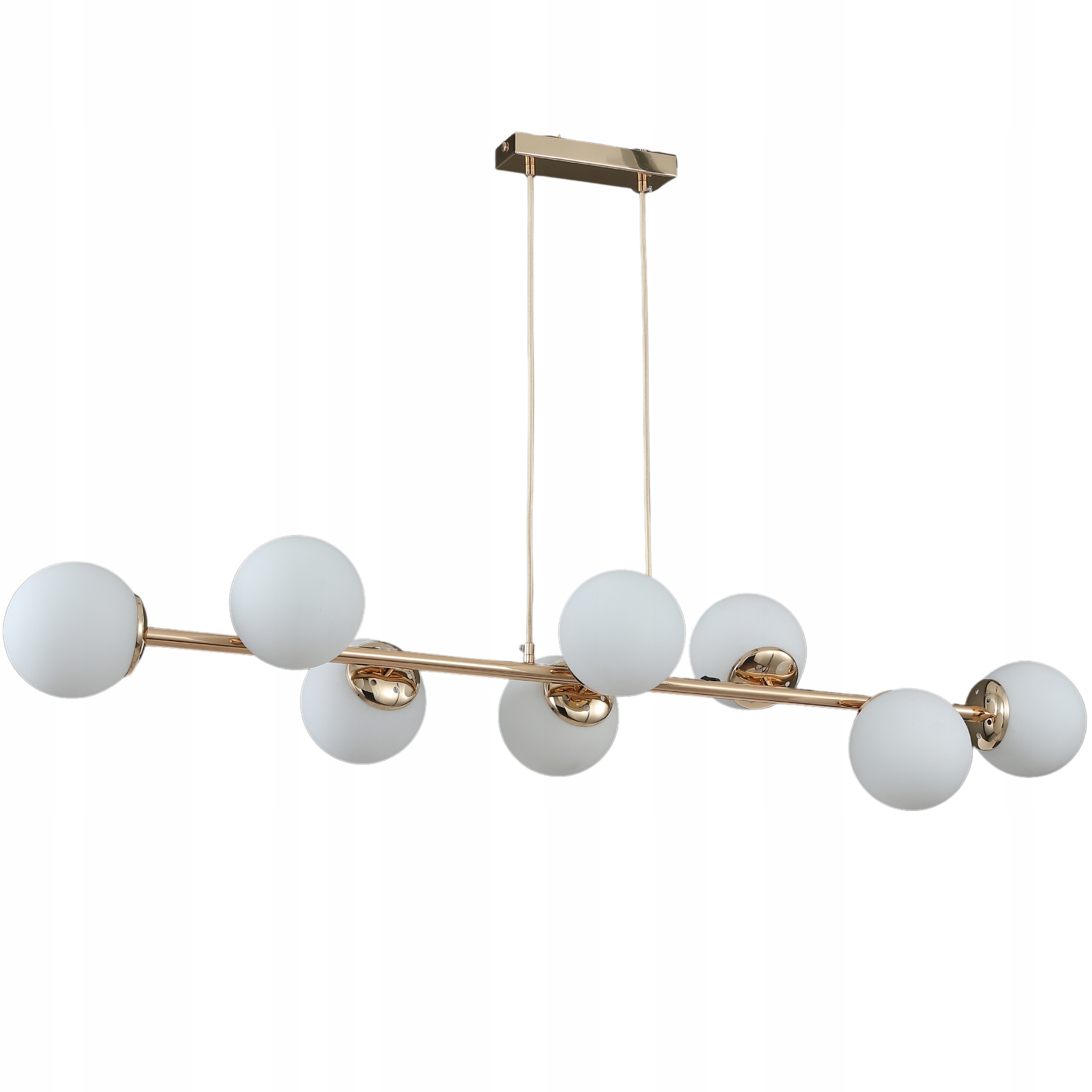 Lampa Wisząca Sufitowa Żyrandol Kule dłluga złota Nowoczesna nad stoł