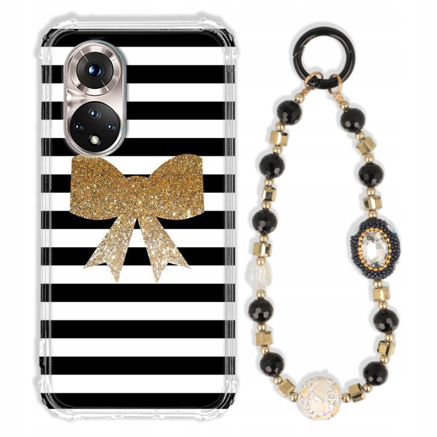 Puzdro Na Huawei Honor 50 Antishock Zirkóny Čierno-zlaté |odolné| Silné