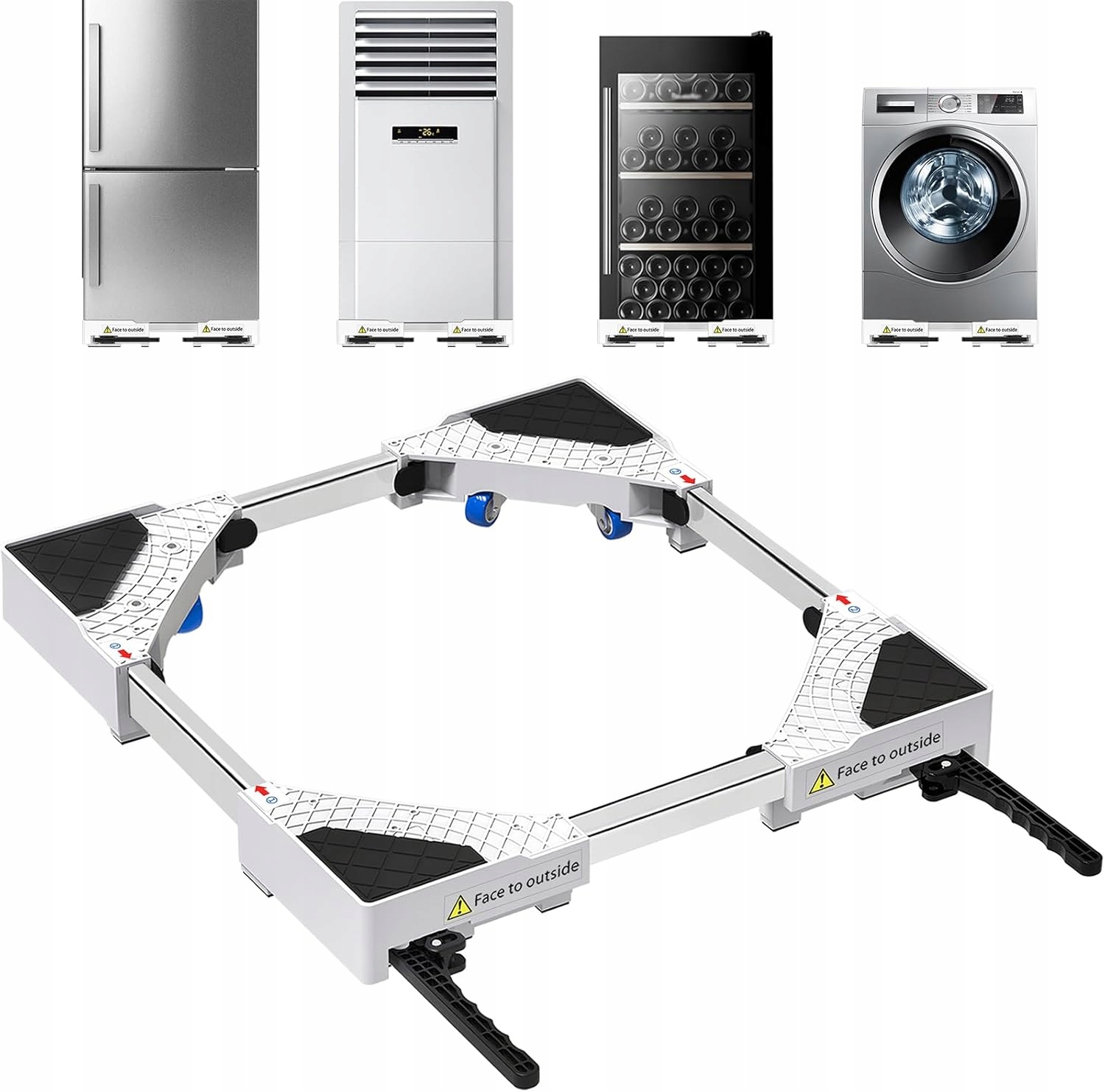 Podstawa Na Kółkach Niuxx, 42-69 CM, 400KG, Do Pralki, Regulowana