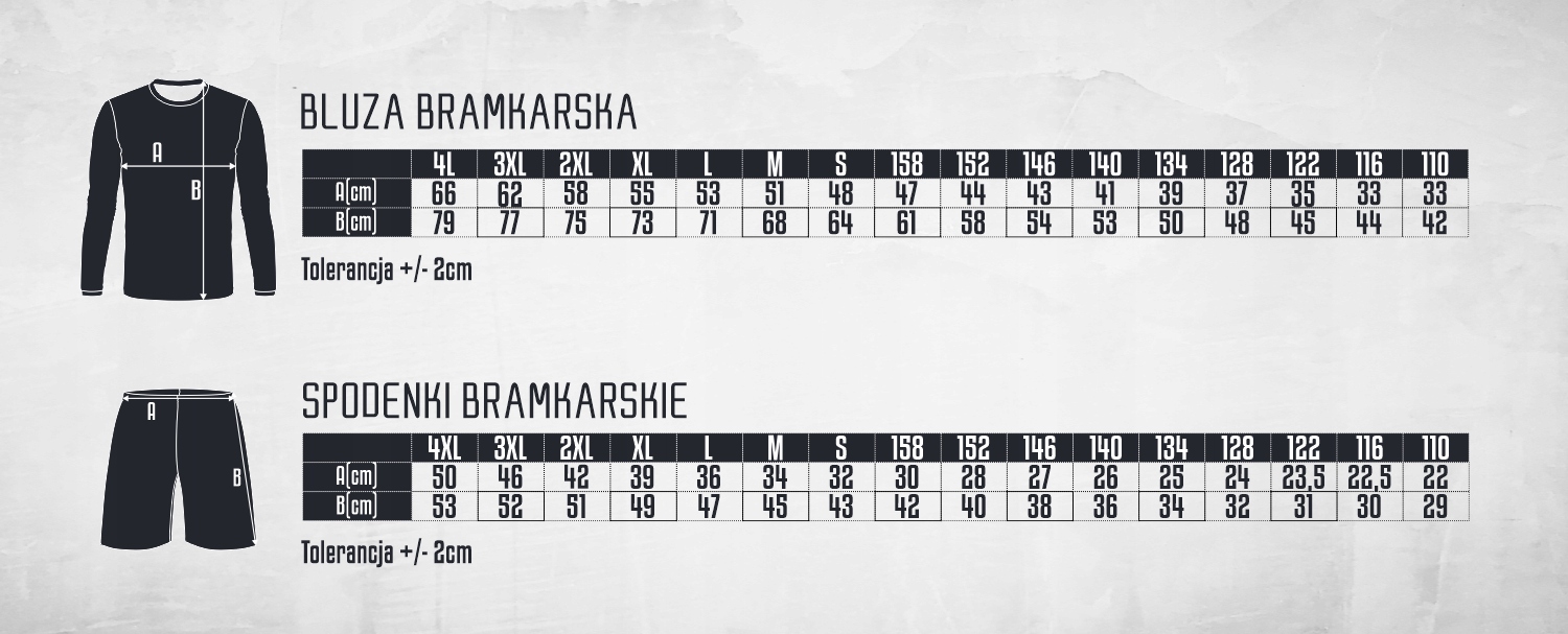 Strój Bramkarski Piłkarski Nadruk Gratis Kolory Typ na co dzień