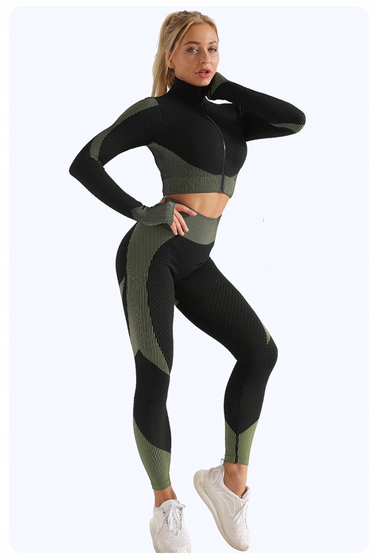 DAMSKI 3-CZĘŚCIOWY DRES FITNESS TRENINGOWY Właściwości oddychające odprowadzające wilgoć szybkoschnące