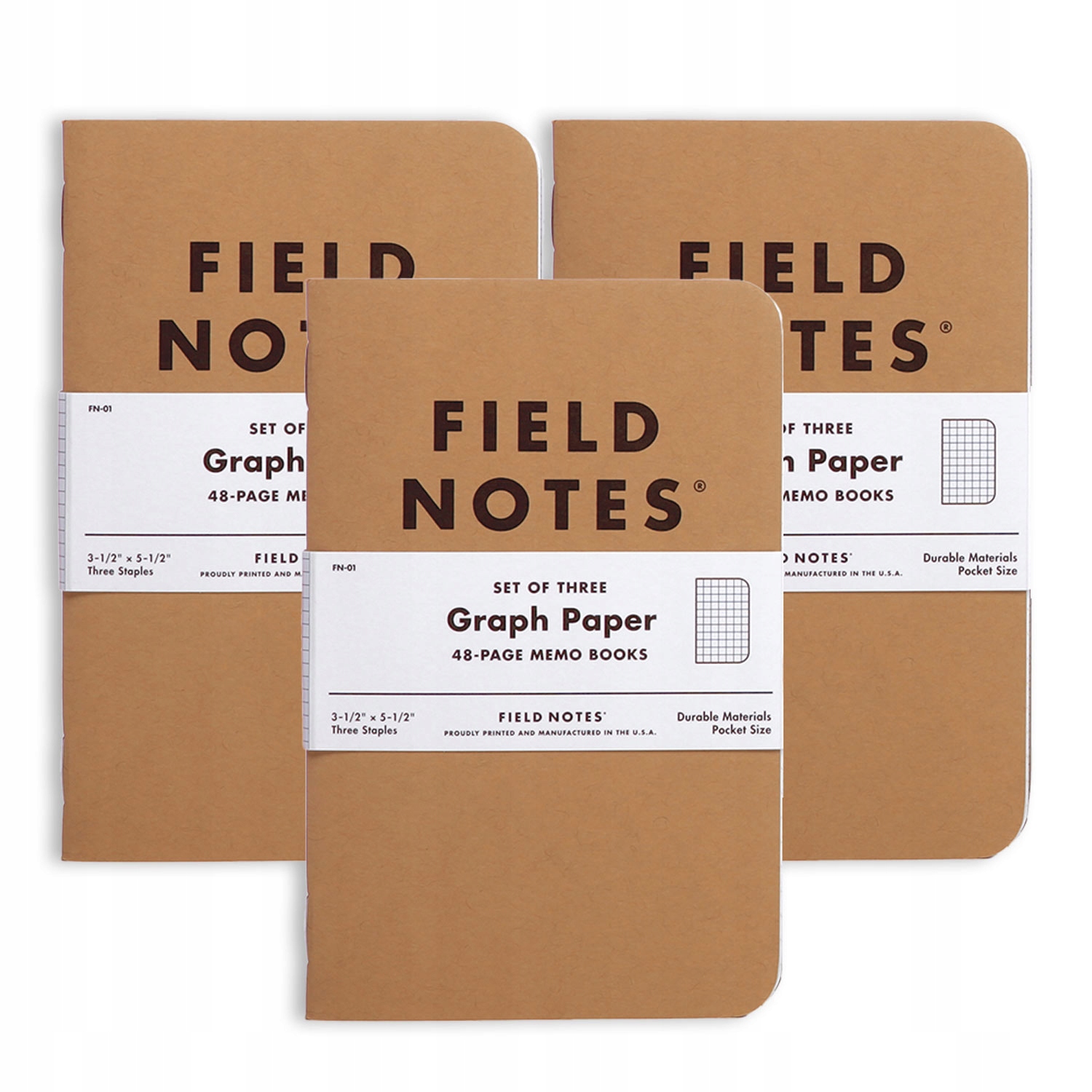 Notes Field Notes Original Kraft Kratka 3 Pack