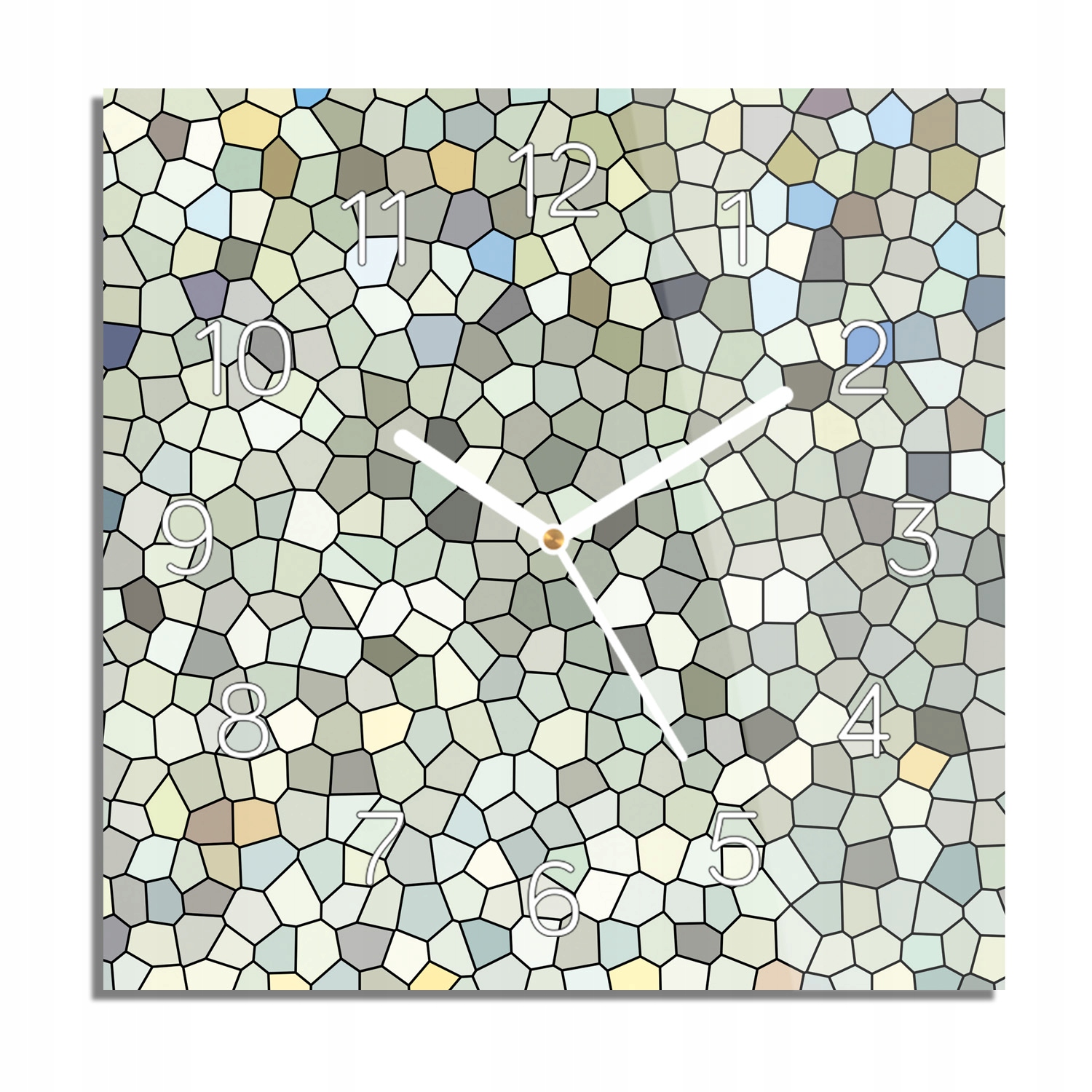 

Mozaika witraż szkło zegar na szkle kwadrat 30x30