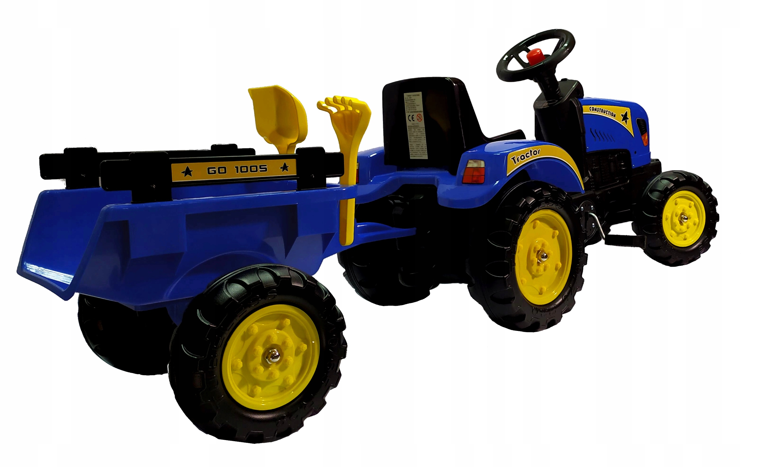 Traktor na pedały z przyczepą i akcesoriami PROMO Marka Agat