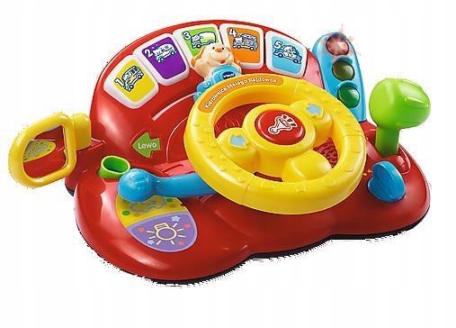 Sensualna ZABAWECZKA dla Maluszka CIEKAWA Rozwojowa ZABAWKA KIEROWNICA Auto Marka VTech