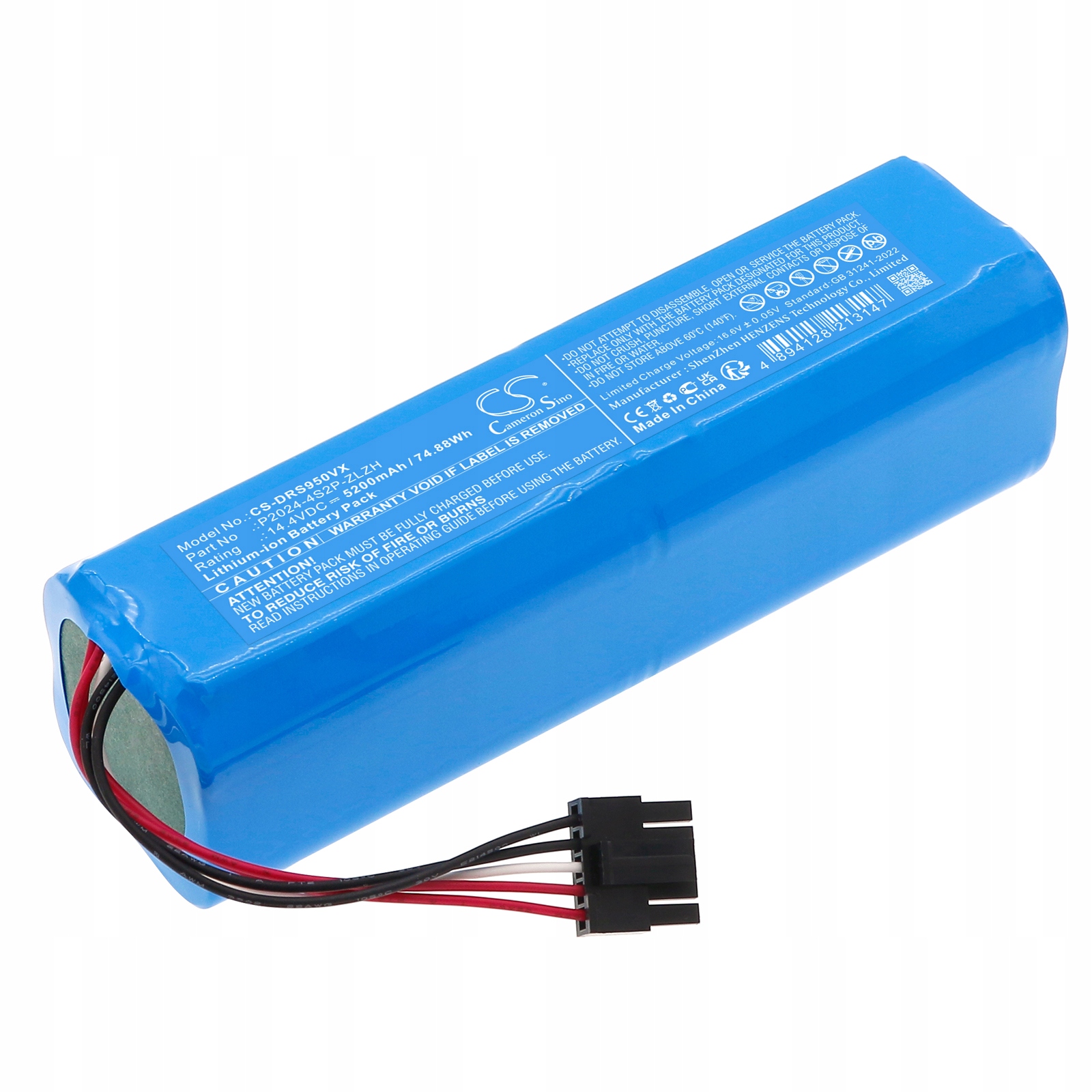 Baterie pro Dreame RLS95HE S30 Pro Ultra S40 P2024-4S2P Akumulátor 5200 mAh