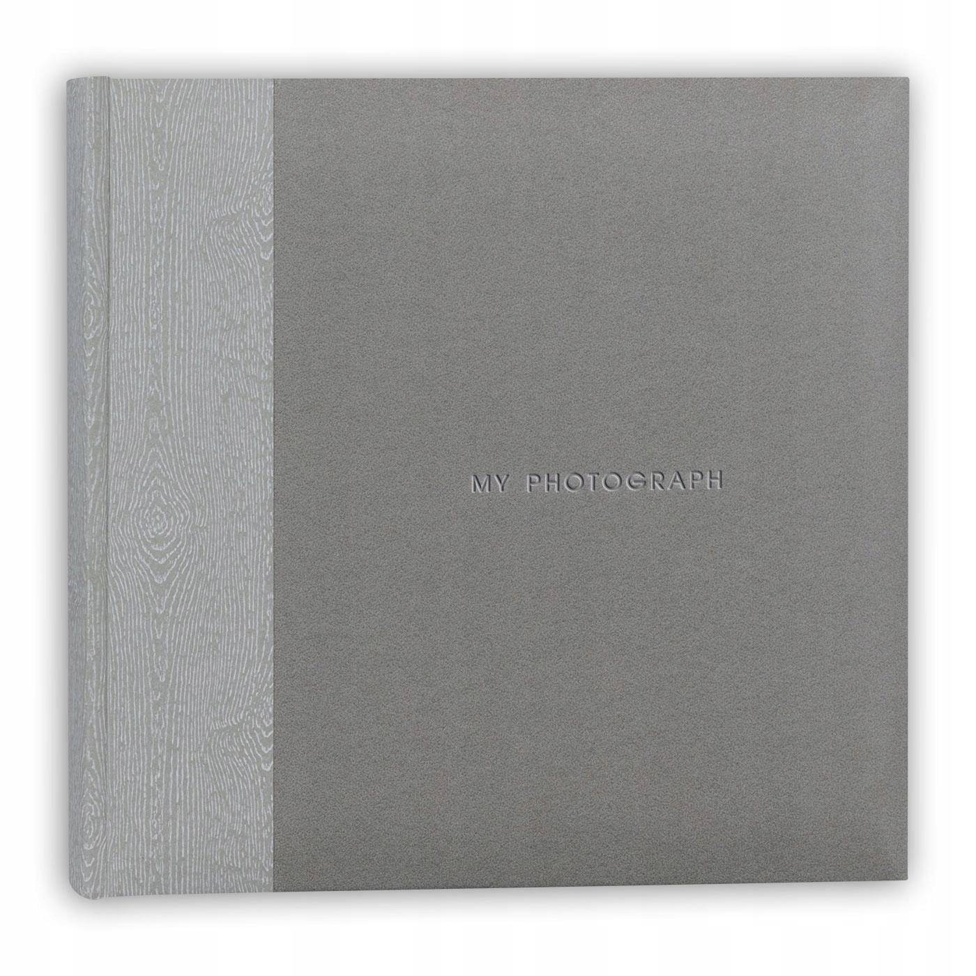 Album na zdjęcia do wklejania mały 24x24 szary