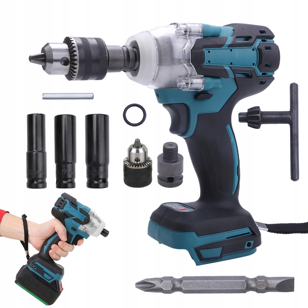 Elektrický Úderový Klíč 3v1 Do 18V 520Nm Akumulátorový Výkonný 1280W