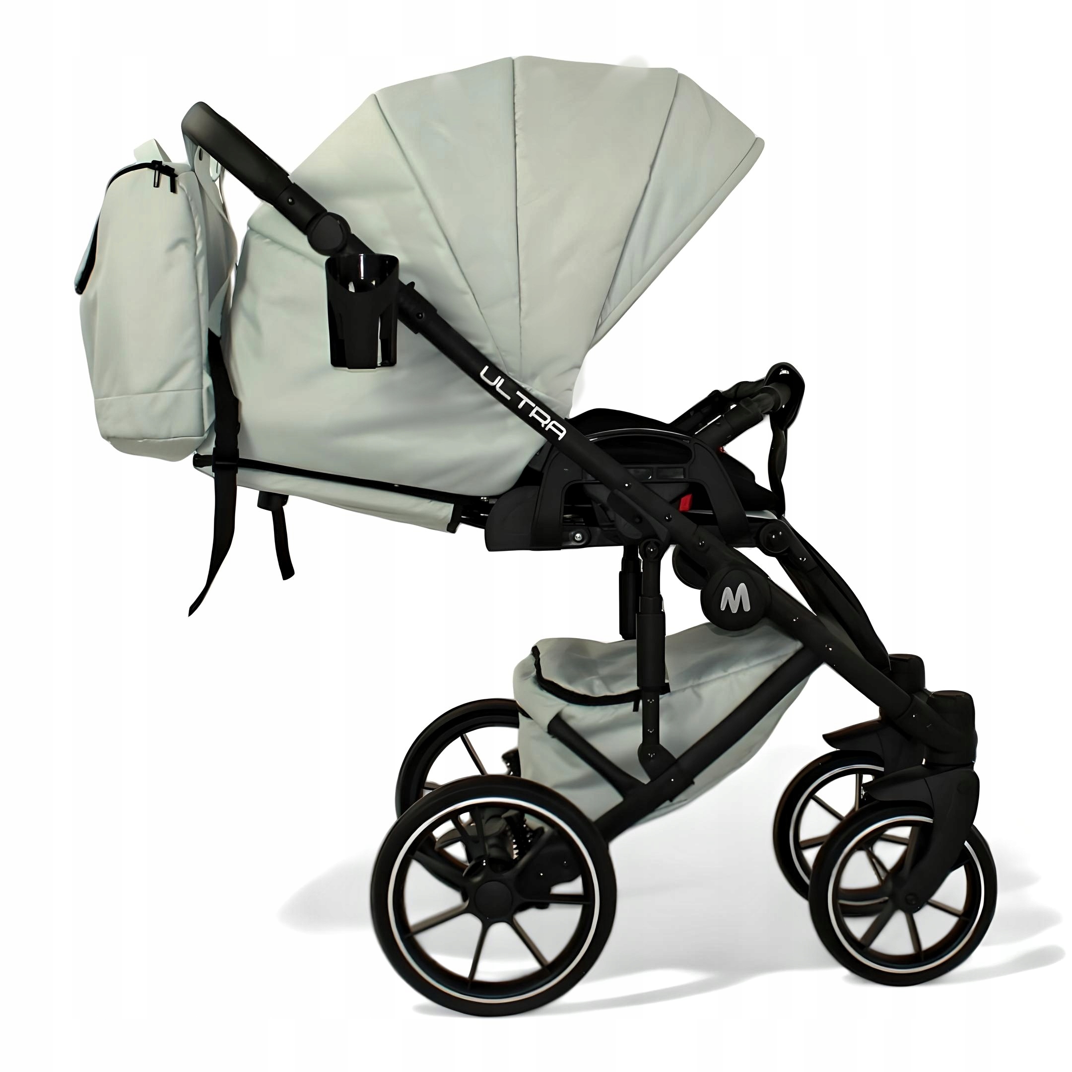 MOMMO ULTRA Jasno-szary Wózek Wielofunkcyjny 3w1 + Fotelik Cosmo I-size Model ULTRA