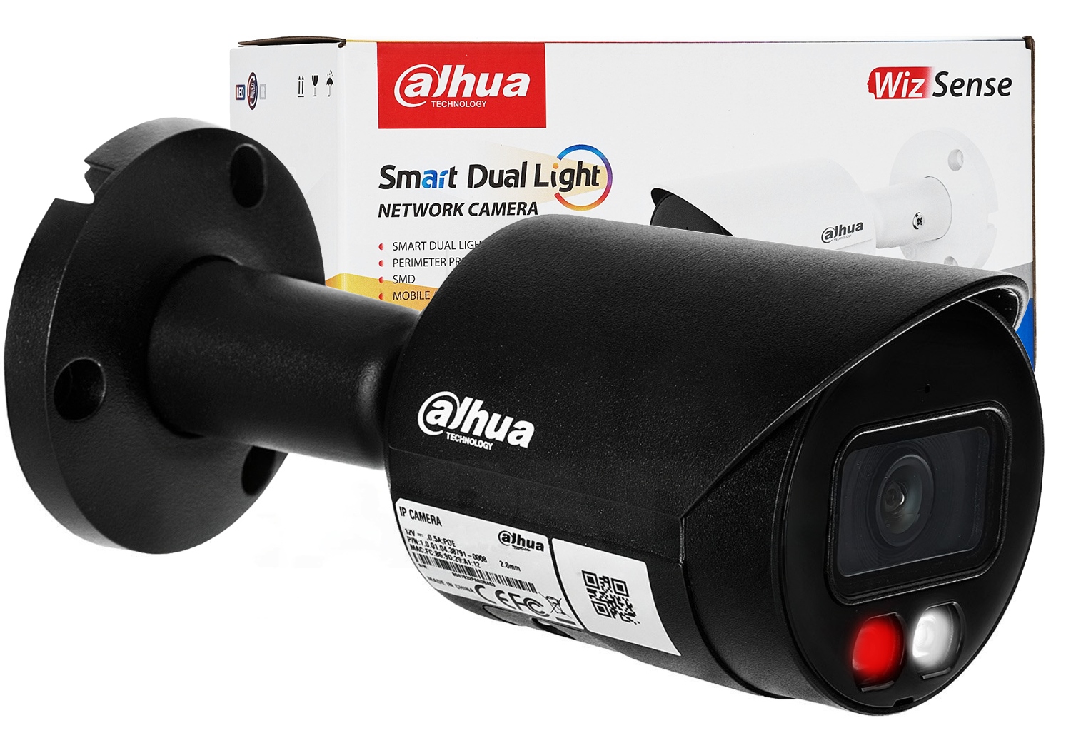 Ip Kamera Dahua IPC-HFW2449S-S-IL-0280BB Čierna 4MPX Poe Vonkajšia