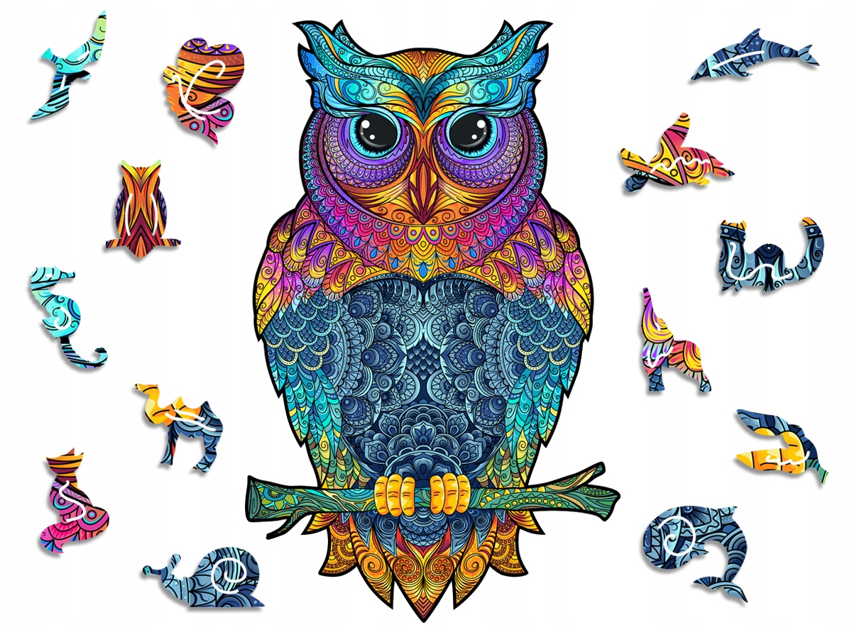 

Puzzle Drewniane Premium Układanka Sowa