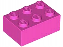 

Lego Dark Pink Brick 2 x 3 3002 1 szt