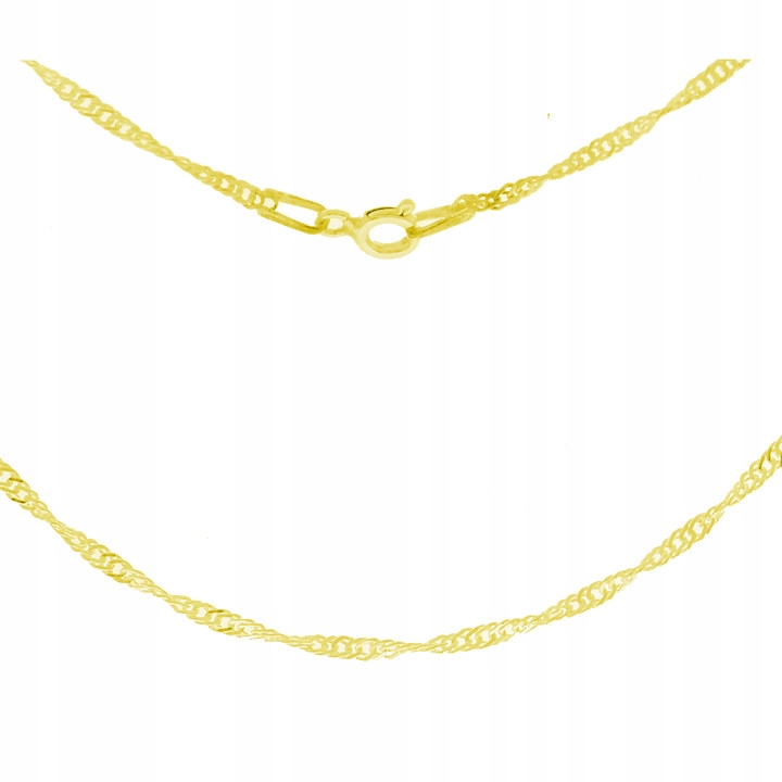 

Srebrny Łańcuszek Singapore 45 CM Srebro Złocone