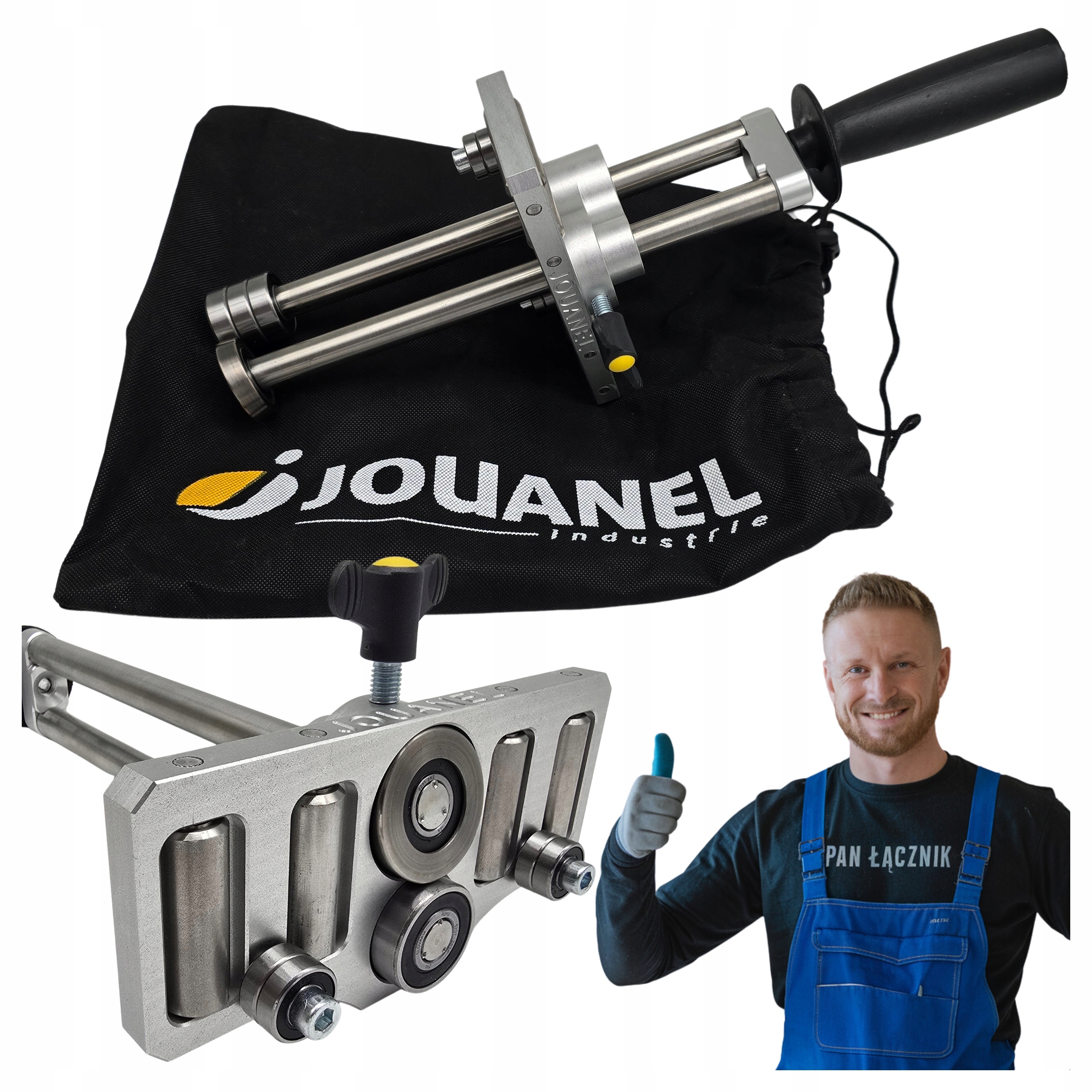 Ručná ohýbačka Bender s rovnou hlavou 4 vodiace valčeky 200 mm Jouanel