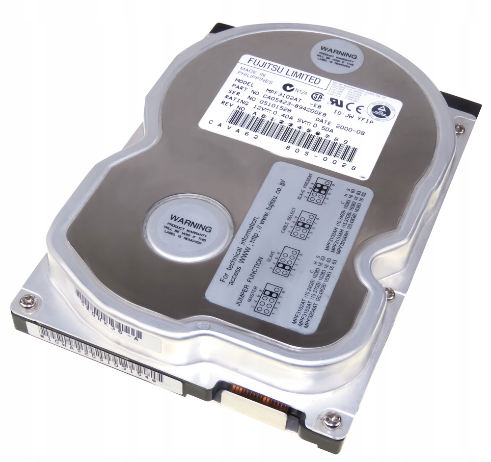 Fujitsu MPF3102AT 10.2GB 5.4k Ata CA05423-B94200EB