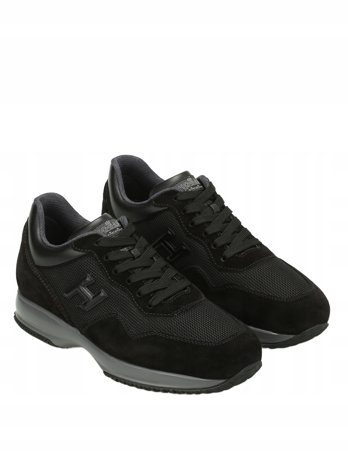 Hogan Černé Sportovní Boty Ze Semiše A Přírodní Kůže 42,5 3EA