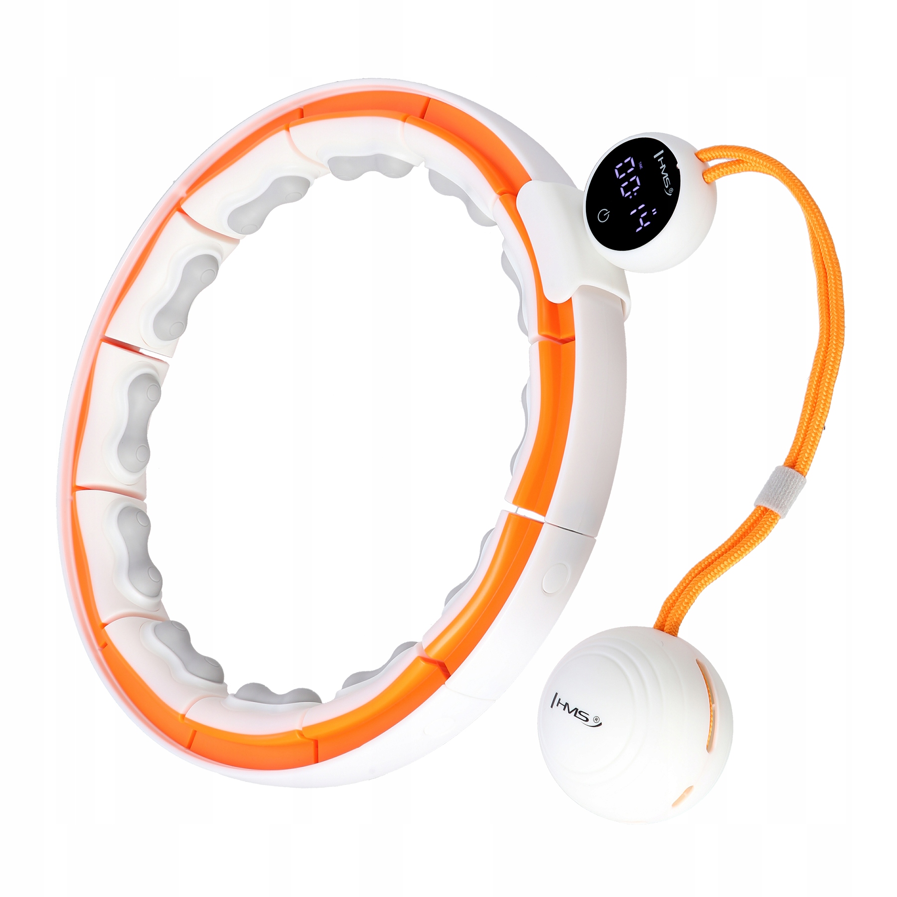 Hula-hop magnetyczne HHM21 z obciążeniem Tpe licznikiem Usb-c Pomarańczowy