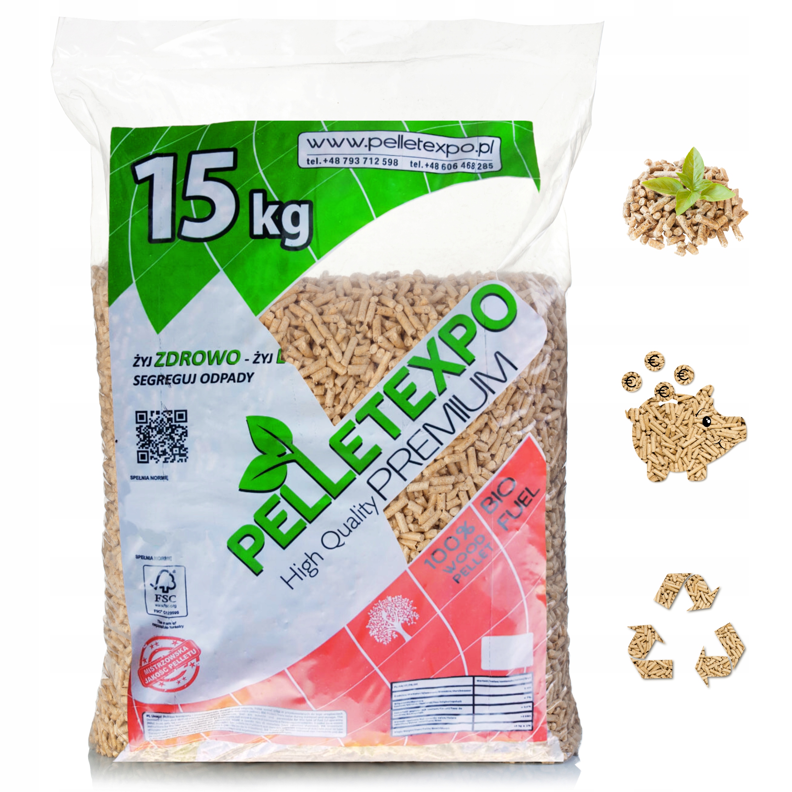 PELLET EXPO DIN 6 mm WORKI 15 kg (000005225) • Cena, Opinie • Opał 14802767338 • Allegro