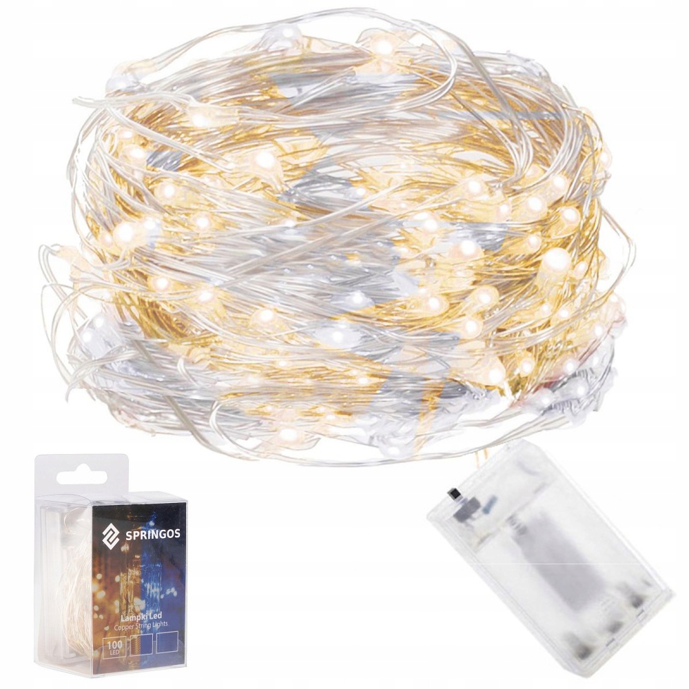 

Światełka na druciku 100LED zimny/ciepły biały