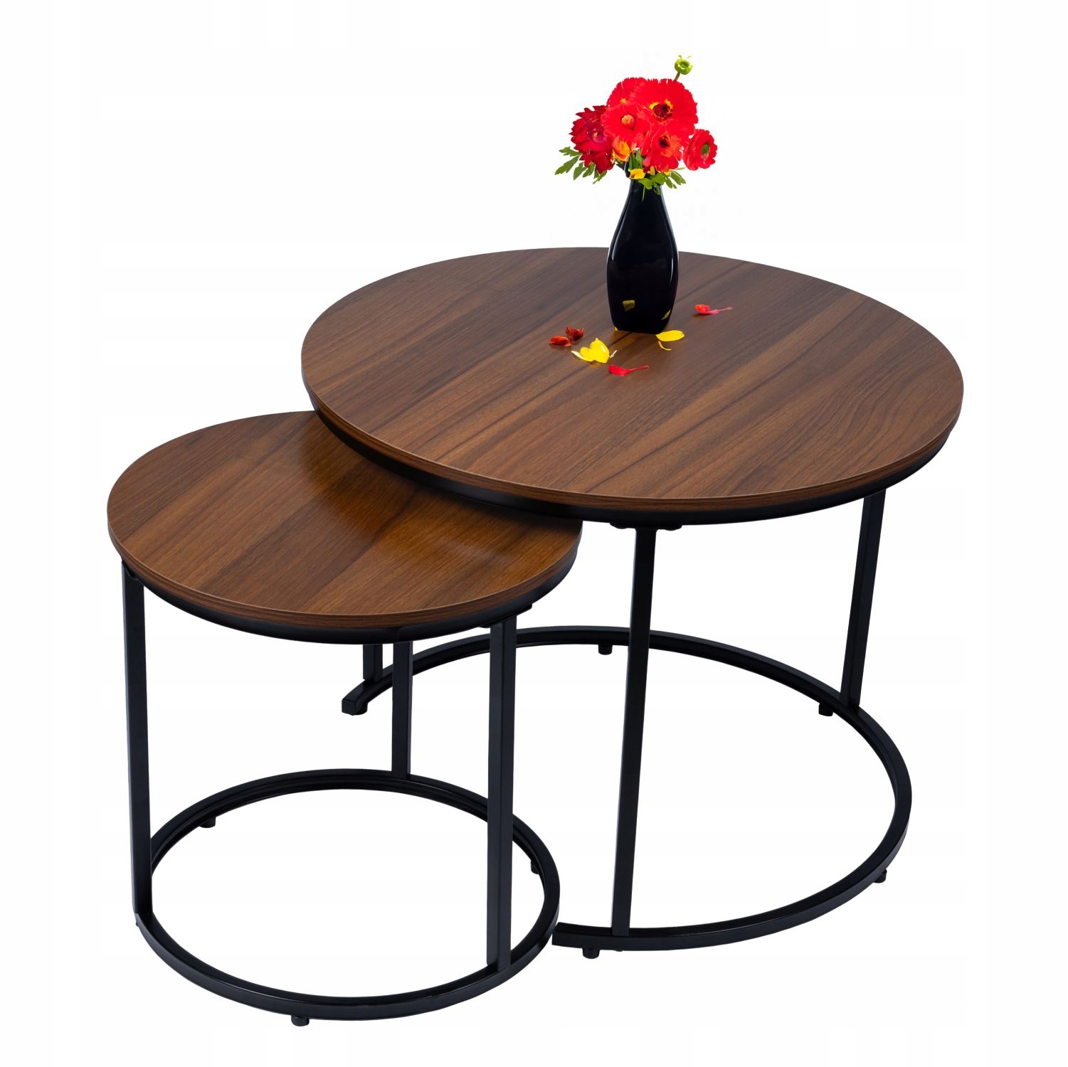 Konferenčný stolík Bauerkraft okrúhly 60 x 60 x 45 cm orech