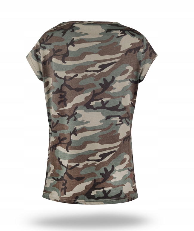 KOSZULKA DAMSKA MORO BAWEŁNIANA ZIELONE CAMO JAKOŚĆ PROMOSTARS R. M Rozmiar M