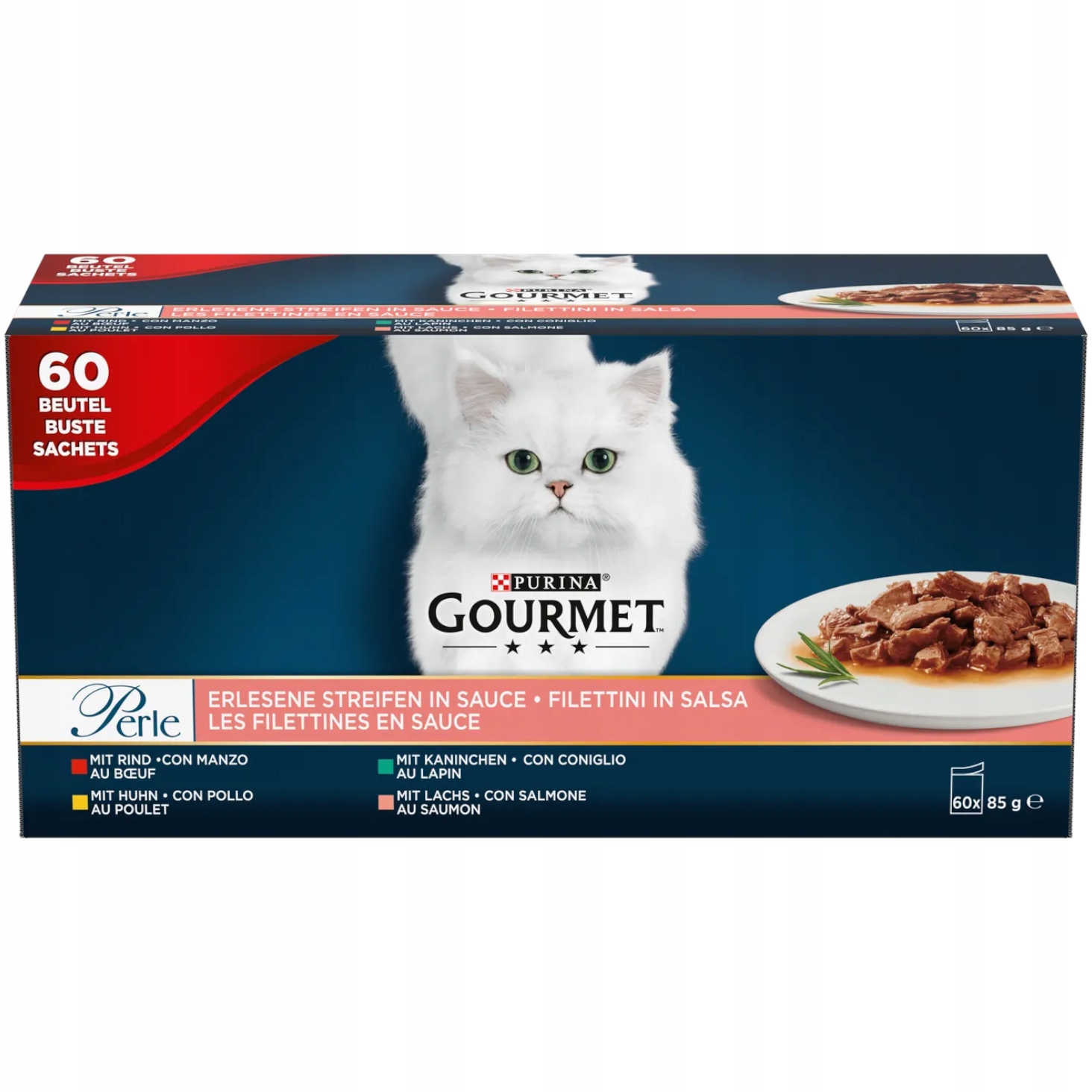 Levně Purina Gourmet Perle Vlhké krmivo pro kočky 60x85 g