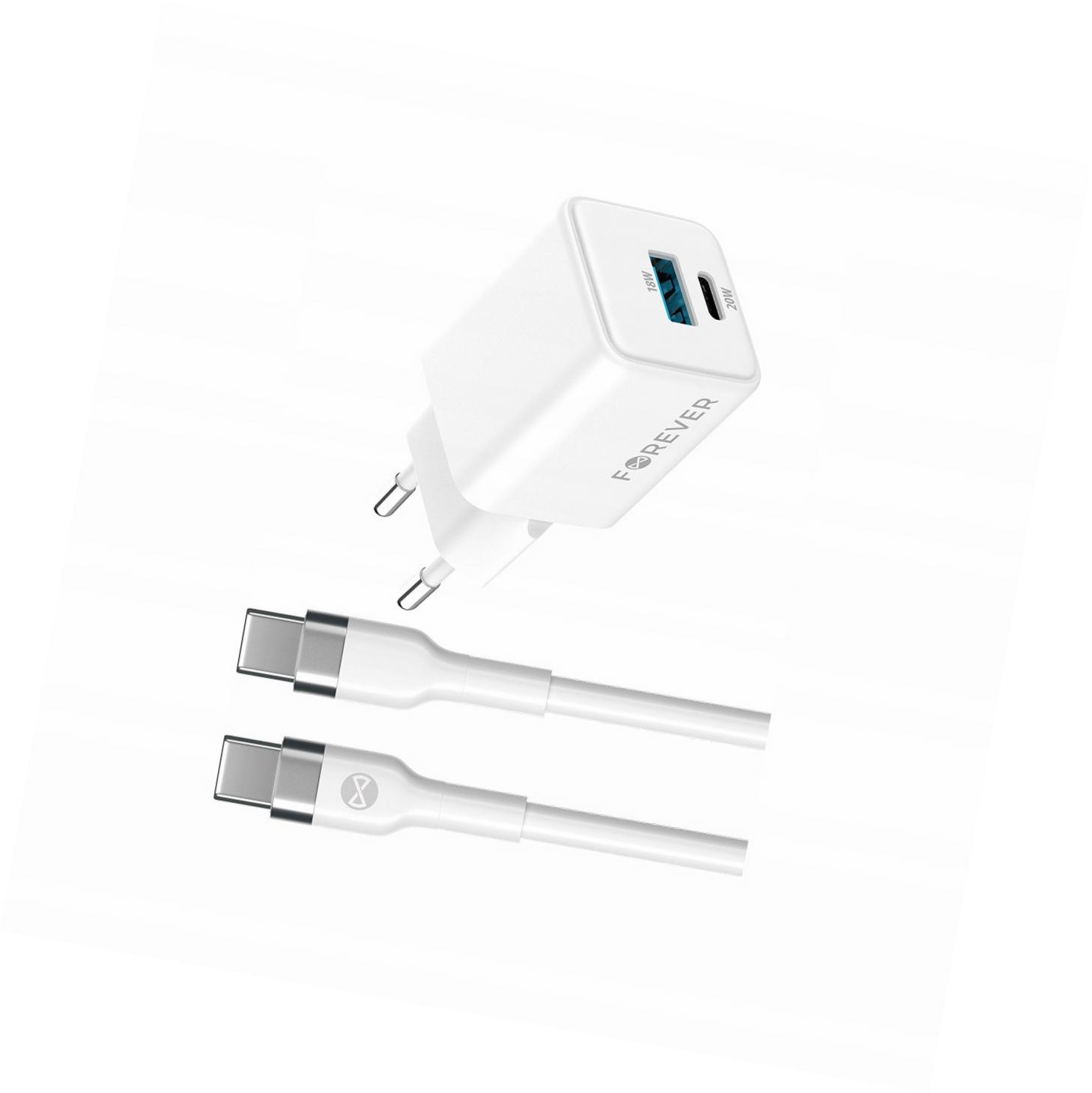 Szybka ładowarka GaN 20W Usb i Usb-c z kablem do Samsung Galaxy S23 5G