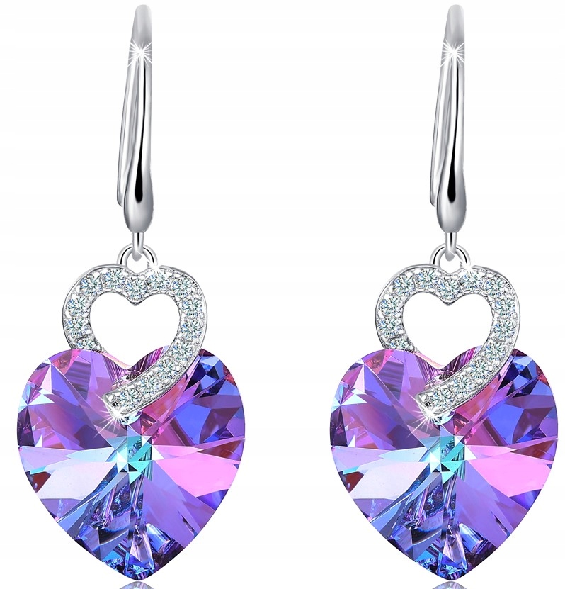 Stříbrné náušnice závěsné srdce dámské stříbro o ryzosti 925 elegantní