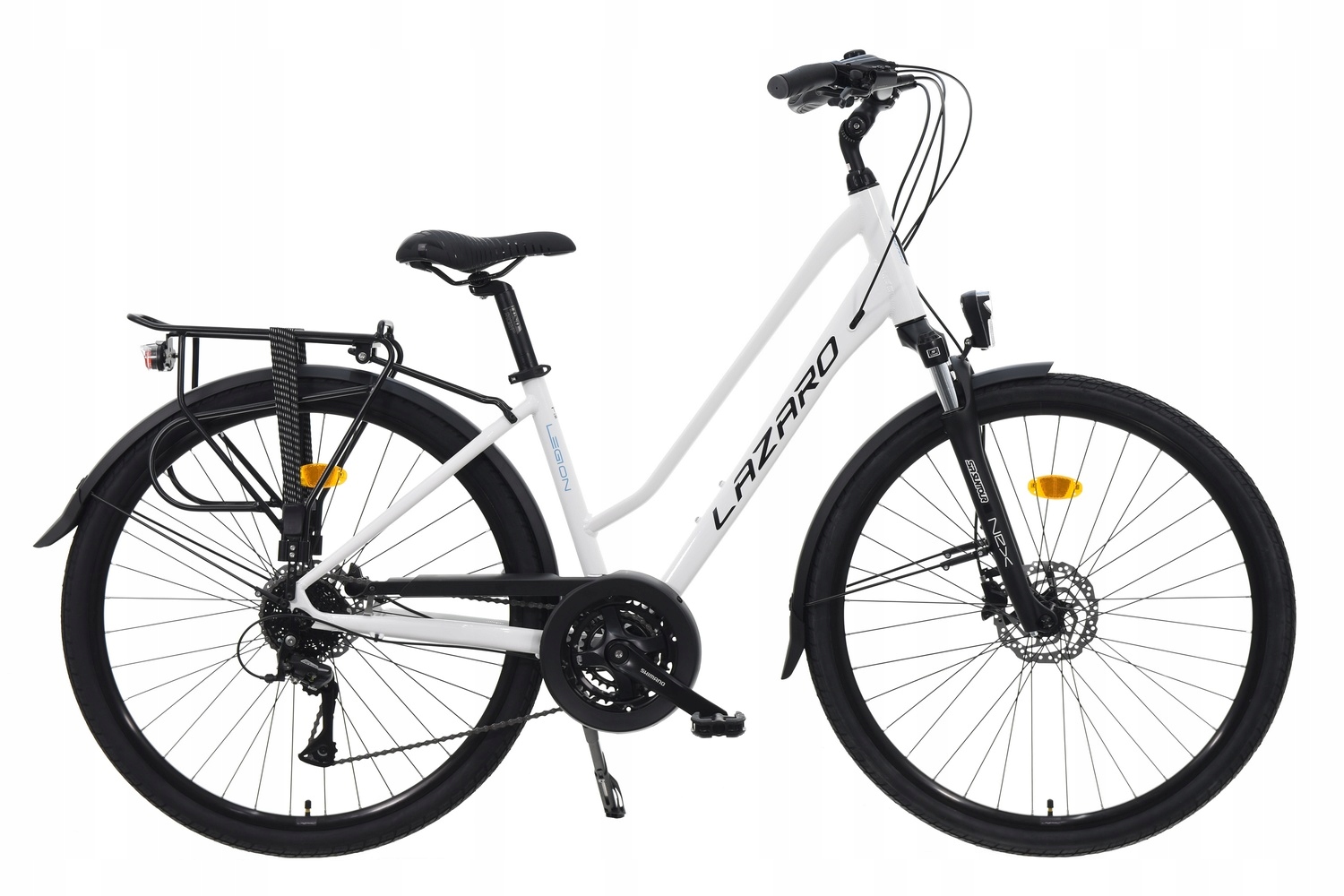 Rower Trekkingowy Lazaro Legion V2 Damski Shimano Hydraulika Biały 17