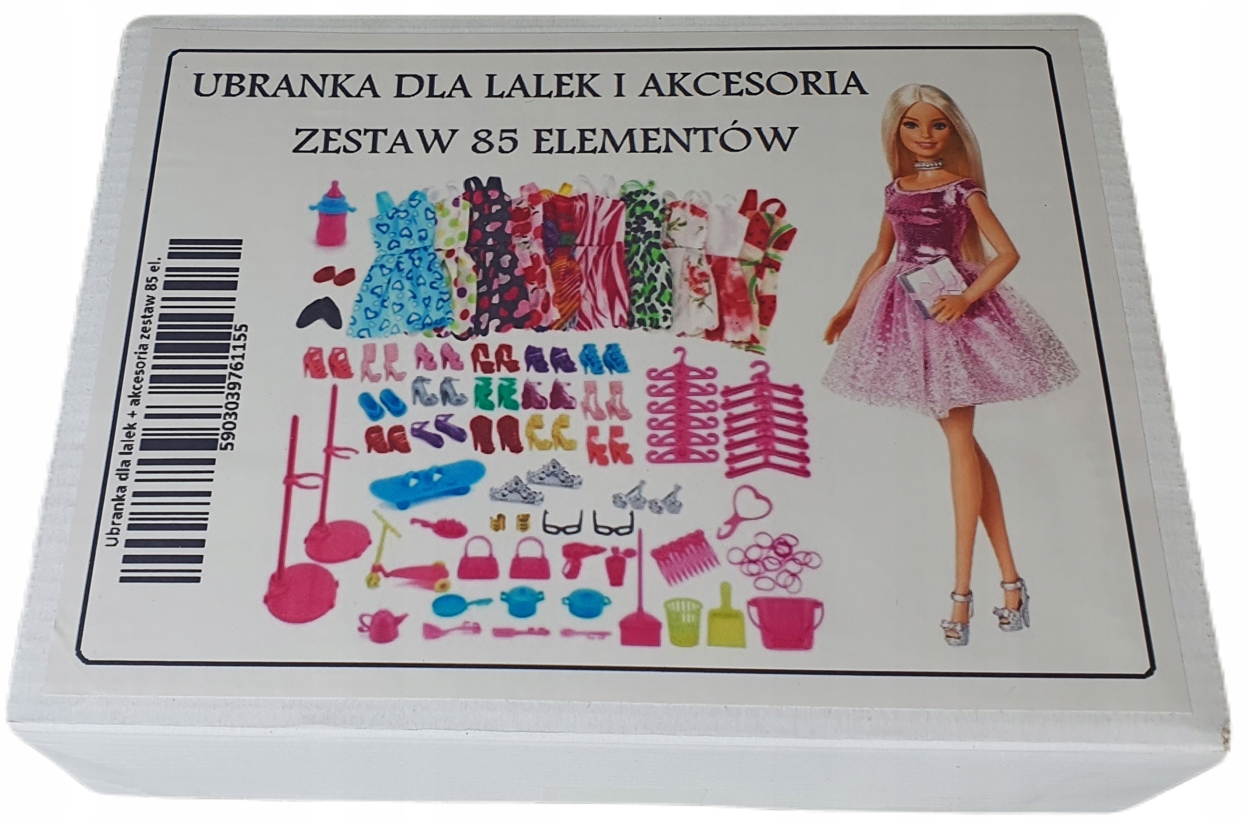 ZESTAW UBRANKA DLA LALEK I DODATKI AKCESORIA 85 EL Kod producenta 5904933557097