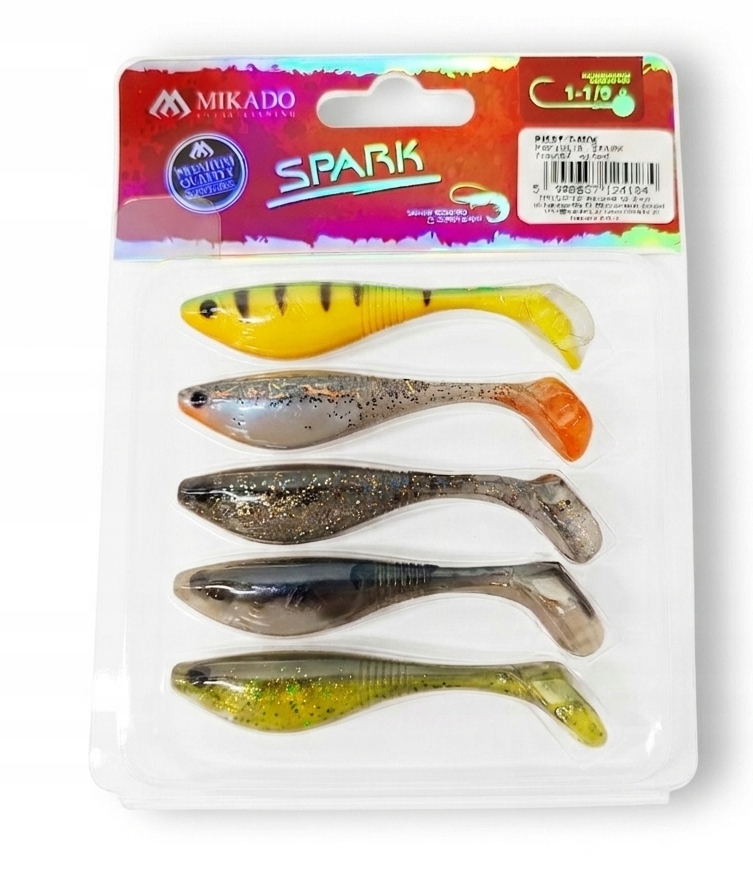 Zestaw Gum Zestaw Mikado Spark MIX 7 cm łowne 5 szt