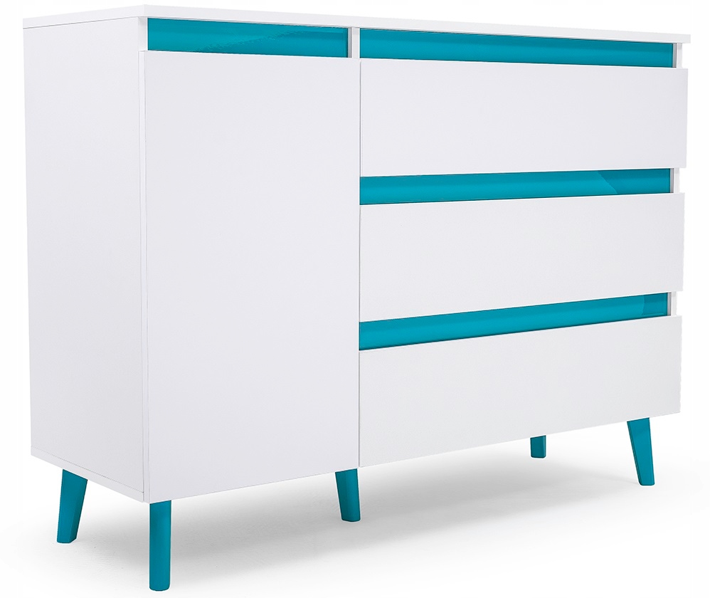 Komoda młodzieżowa z szufladami NEON 120