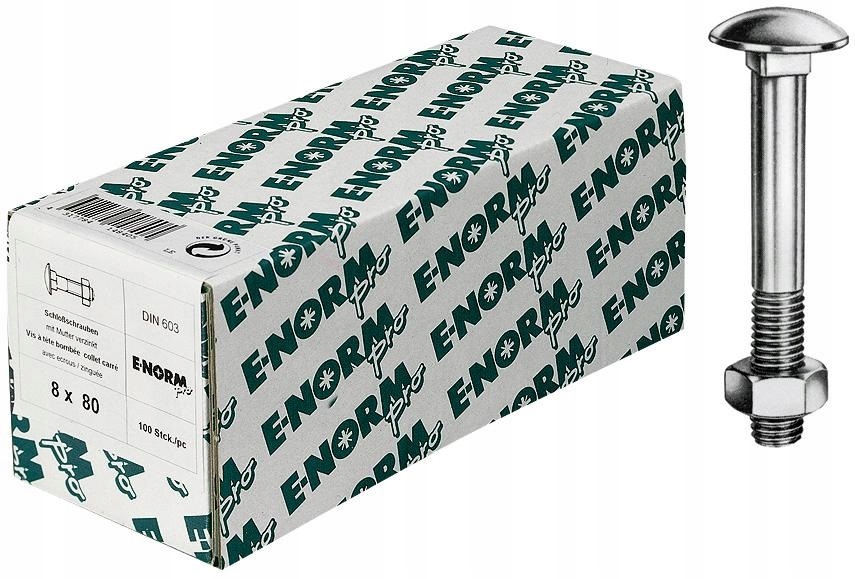 Zámkové šrouby DIN603 s maticí M6x50mm 200ks