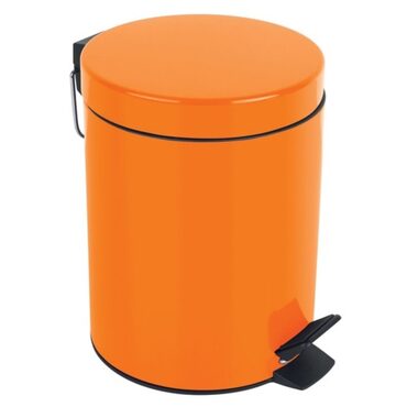 Odpadkový koš Spirella Sydney s pedálem, 3 l, oranžový