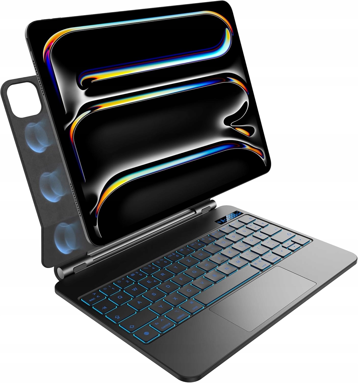 Puzdro s klávesnicou Nimin pre iPad Pro 11 M4 2024 Qwertz s touchpadom, čierne