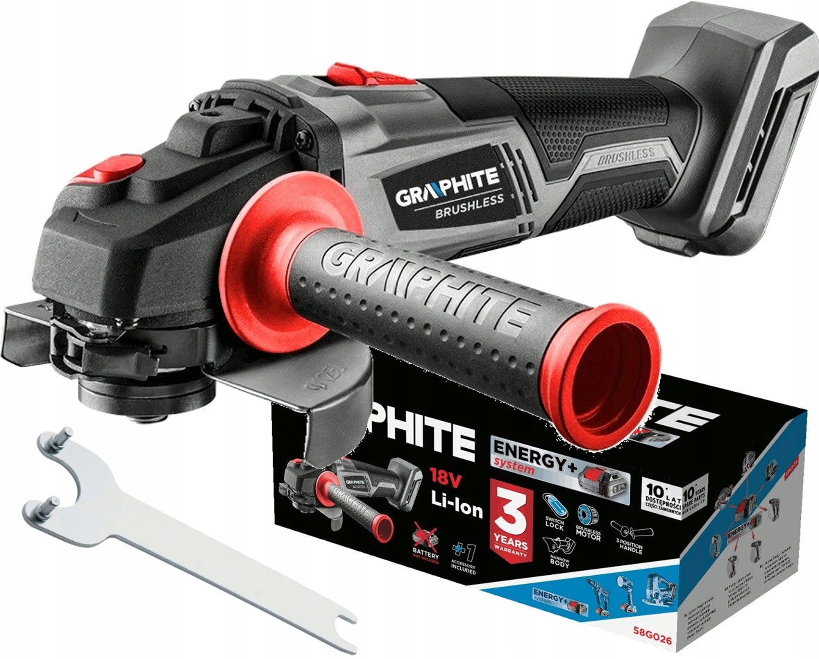 

Graphite Szlifierka Kątowa 18V TARCZA125mm 58G026