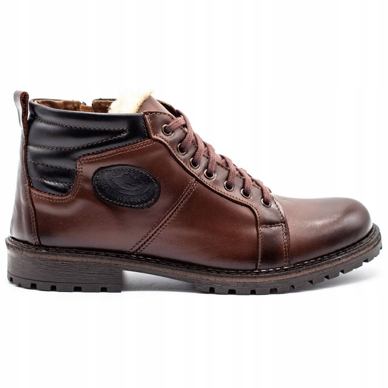 

Buty męskie zimowe skórzane 865MP brązowe 43