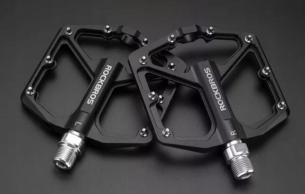 ROCKBROS PLATFORMOWE PEDAŁY ROWEROWE PINY ANTYPOŚLIZGOWE WYTRZYMAŁE SOLIDNE Stan opakowania oryginalne
