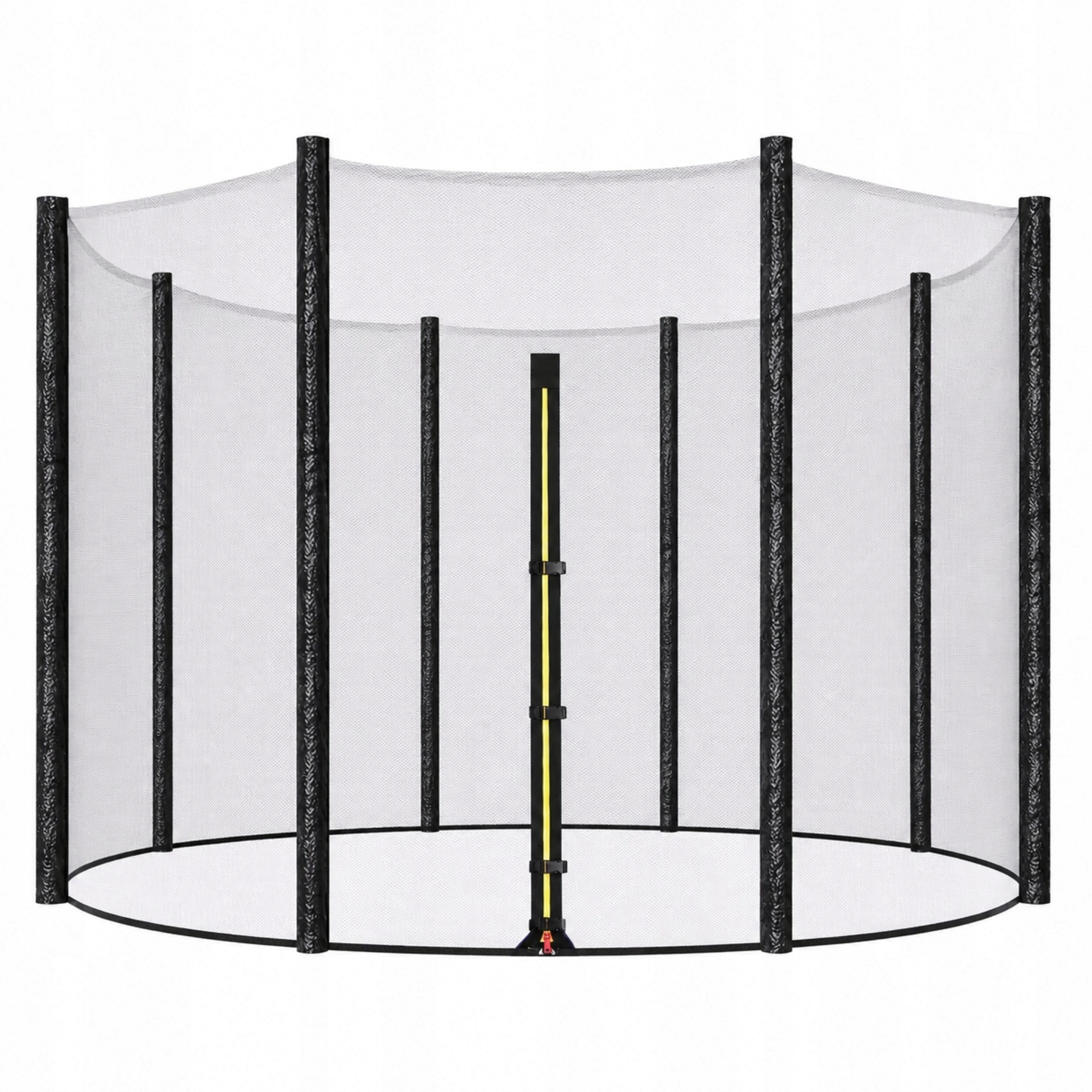 Mocna Siatka Zewnętrzna do Trampoliny 360 366 369cm 12ft 8 słupków Czarna
