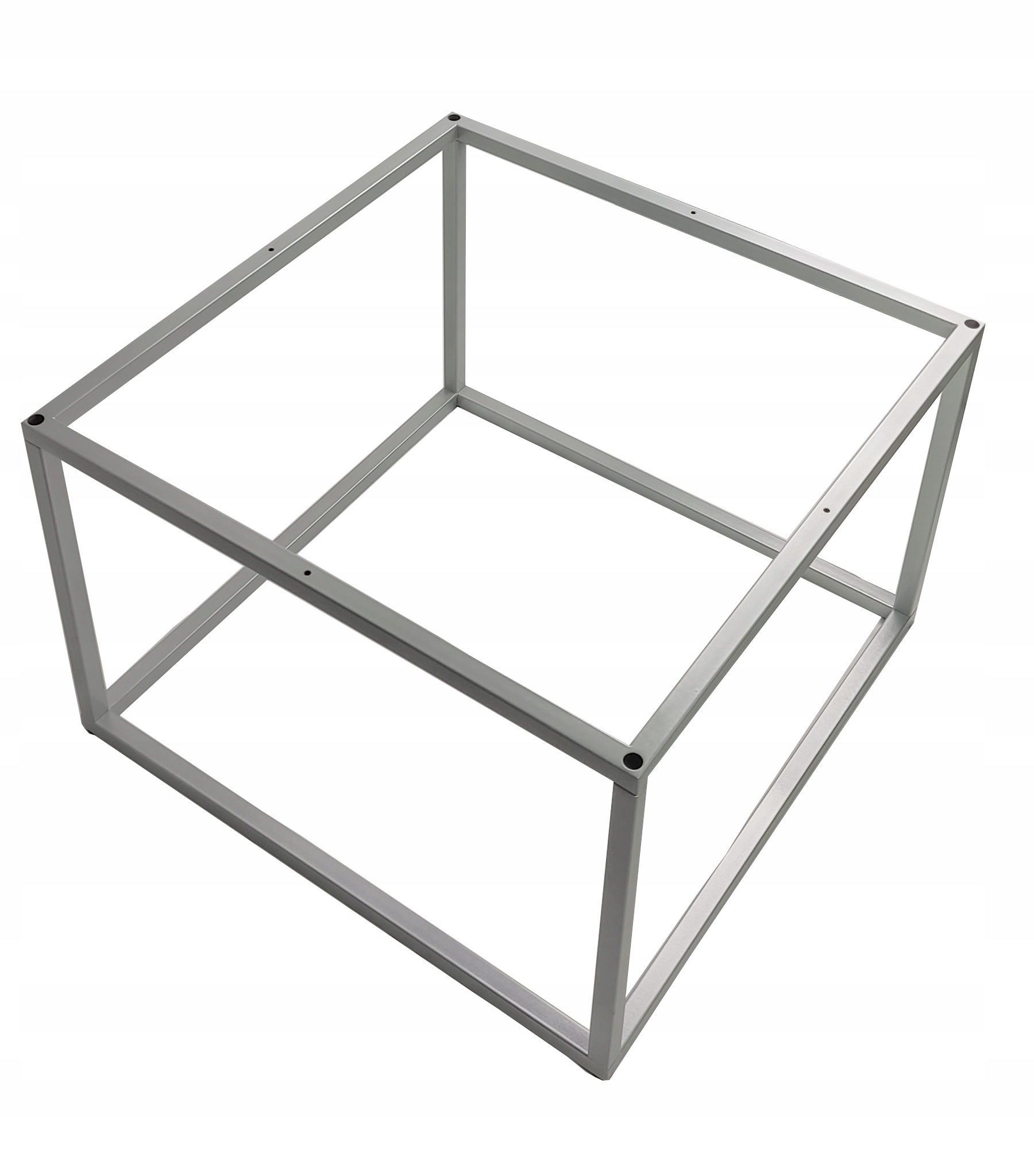 Rám pro konferenční stolek 60x60 cm vysoký 46 cm stříbrný hliník